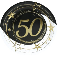 Platos 50 cumpleaños 6 uds de 23 cm-El Informal Santander