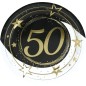 Platos 50 cumpleaños 6 uds de 23 cm