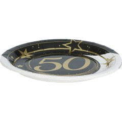 Platos 50 cumpleaños 6 uds de 23 cm-El Informal Santander
