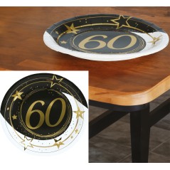 Platos 60 cumpleaños 6 uds de 23 cm-El Informal Santander