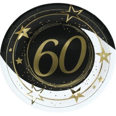 Platos 60 cumpleaños 6 uds de 23 cm-El Informal Santander