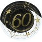 Platos 60 cumpleaños 6 uds de 23 cm