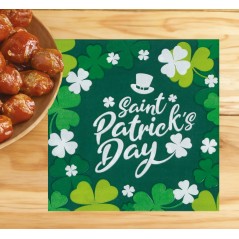 Servilletas San Patricio 20 uds de 16 cm-Tus Disfraces Baratos