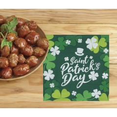 Servilletas San Patricio 20 uds de 16 cm-Tus Disfraces Baratos