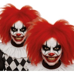Peluca payaso roja cardada-El Informal Santander