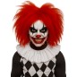 Peluca payaso roja cardada
