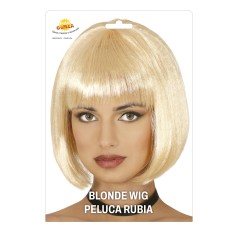 Peluca rubia corta con flequillo-El Informal Santander