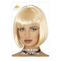 Peluca rubia corta con flequillo