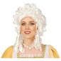 Peluca marquesa veneciana de epoca blanca tirabuzones