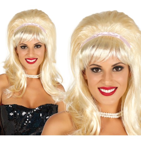 Peluca rubia con cinta pop art-El Informal Santander