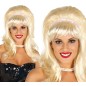 Peluca rubia con cinta pop art