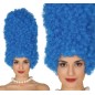 Peluca marge azul rizos 40 cm