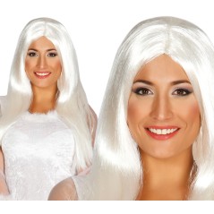 Peluca lisa blanca-El Informal Santander