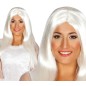 Peluca lisa blanca