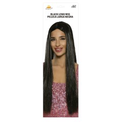 Peluca lisa negra melenas-El Informal Santander