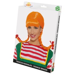 Peluca coletas naranja-El Informal Santander
