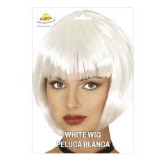 Peluca blanca corta con flequillo-El Informal Santander