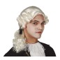 Peluca epoca hombre siglo XVIII coleta