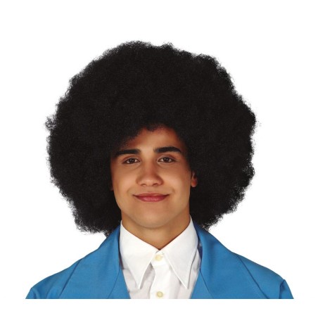 Peluca super afro negra para adulto