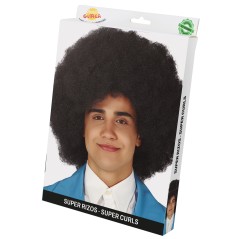 Peluca super afro negra para adulto-El Informal Santander