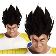 Peluca vegeta guerrero espacial negra -El Informal Santander