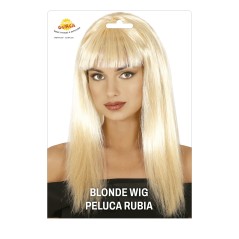 Peluca rubia larga con flequillo-El Informal Santander