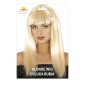 Peluca rubia larga con flequillo