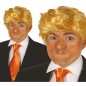 Peluca rubia con flequillo Donald presidente