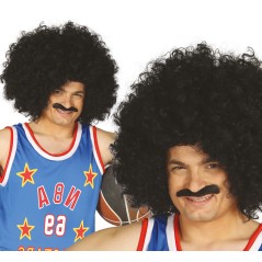 Peluca afro gigante negra rizos-El Informal Santander