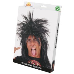 Peluca punki negro/plata-El Informal Santander