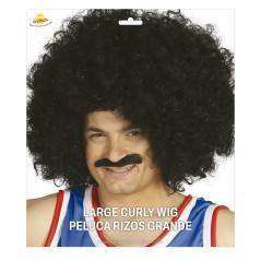 Peluca afro gigante negra rizos-El Informal Santander