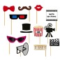 Set photocall cine hollywood 12 piezas con palito