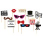 Set photocall cine hollywood 12 piezas con palito