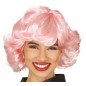 Peluca rosa años 50 rizo