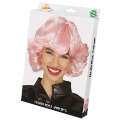 Peluca rosa años 50 rizo-El Informal Santander