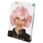 Peluca rosa años 50 rizo