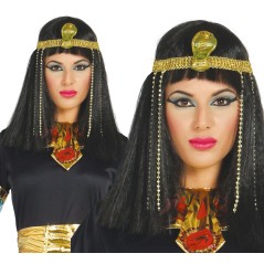 Peluca egipcia cleopatra con diadema-El Informal Santander