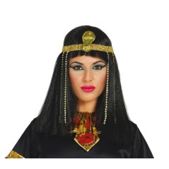 Peluca egipcia cleopatra con diadema