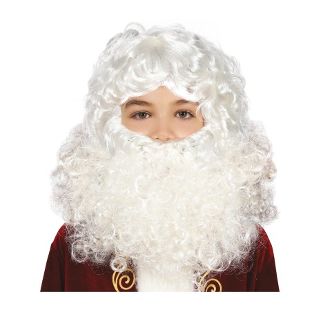Peluca y barba papa noel infantil para niño-El Informal Santander