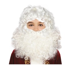 Peluca y barba papa noel infantil para niño