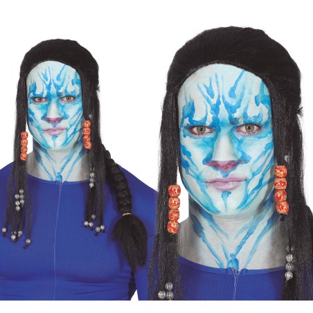 Peluca con trenzas y pañuelo-El Informal Santander