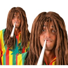 Peluca rasta marron bob marley jamaicano-El Informal Santander