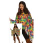 Poncho hippie años 70 talla 42-44