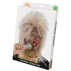 Peluca tina turner rubia mechas-El Informal Santander