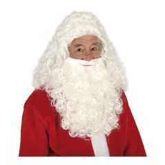 Peluca papa noel blanca rey mago melchor