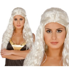 Peluca medieval druida melena blanca-El Informal Santander