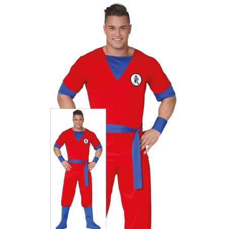 Disfraz barato de Son Goku de bola de dragon para hombre.