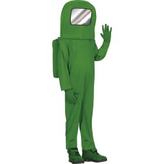 Disfraz Astronauta Among Us verde para niño