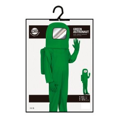 Disfraz Astronauta Among Us verde para niño . El Informal Santander