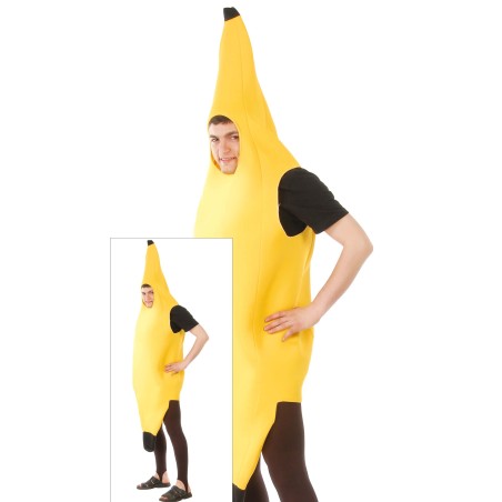 Disfraz de platano barato banana para adulto barato. Tienda de disfraces online